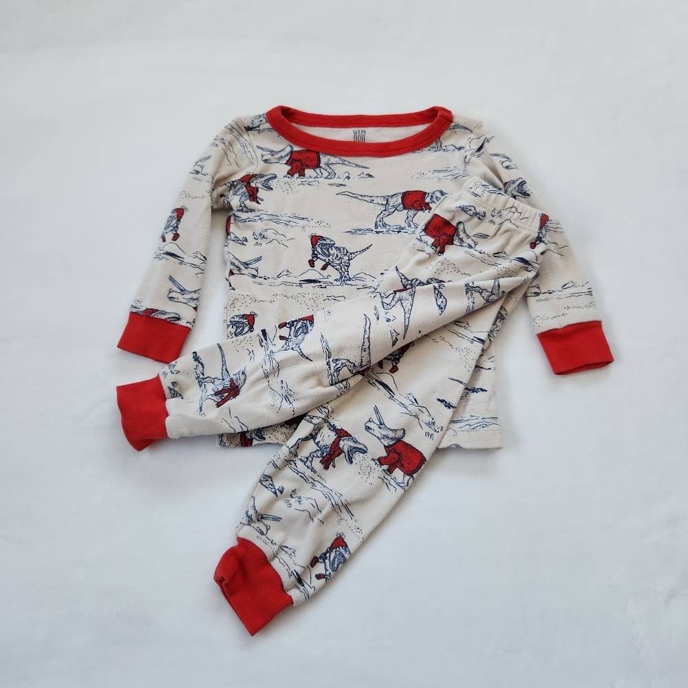 Gymboree Two Piece Dinosaur Pajamas Set, Boys Size 18-24 Months